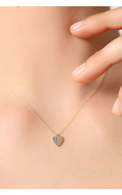 Kolyecik 14 Ayar Altın Kalp Kolye