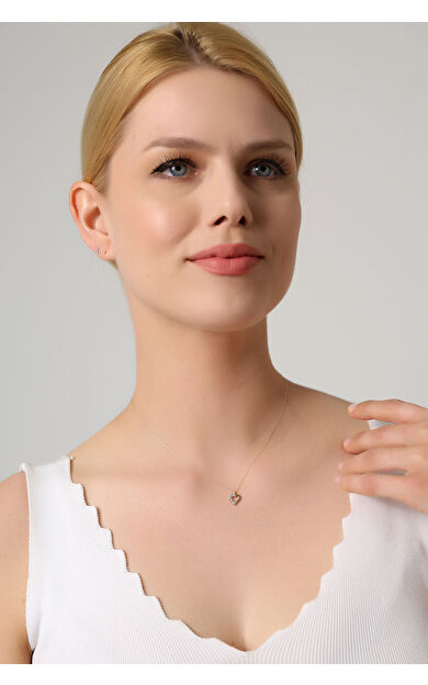 Kolyecik 14 Ayar Altın Kalp Kolye