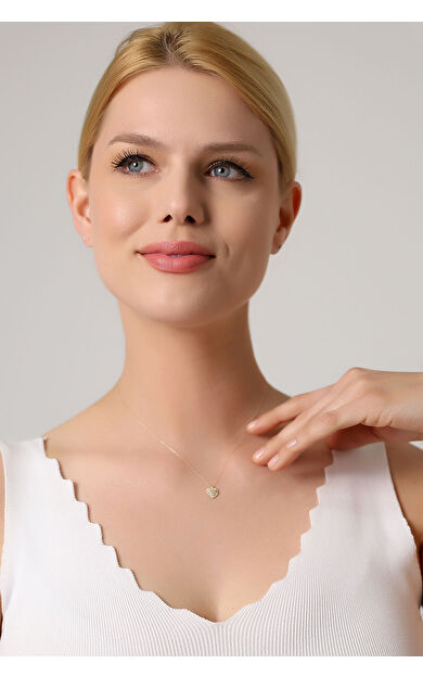 Kolyecik 14 Ayar Altın Kalp Kolye