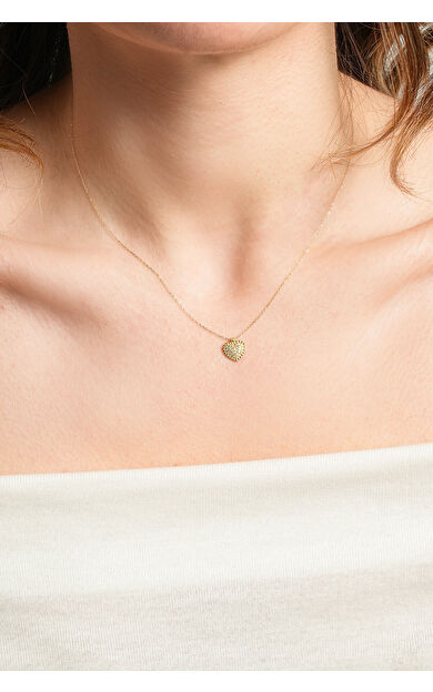 Kolyecik 14 Ayar Altın Kalp Kolye