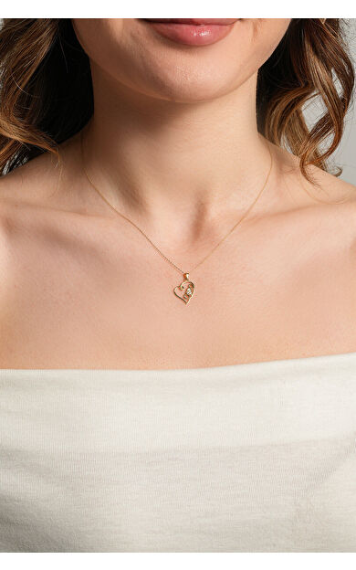 Kolyecik 14 Ayar Altın Kalp Kolye