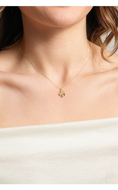 Kolyecik 14 Ayar Altın Kalp Kolye