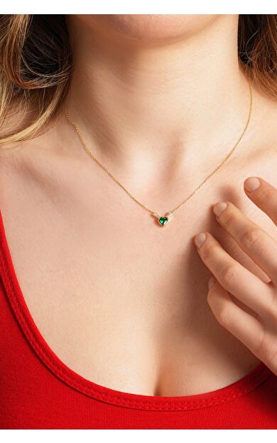 Kolyecik 14 Ayar Altın Kalp Kolye