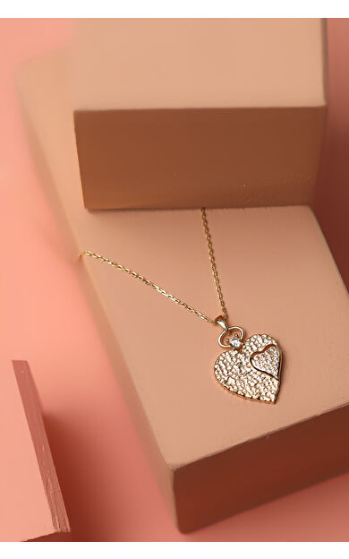 Kolyecik 14 Ayar Altın Kalp Kolye