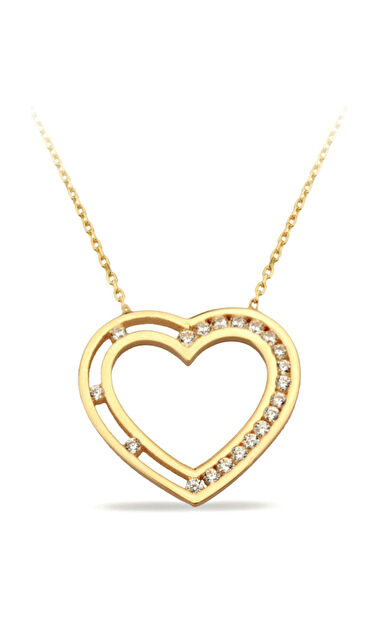 Kolyecik 14 Ayar Altın Kalp Kolye