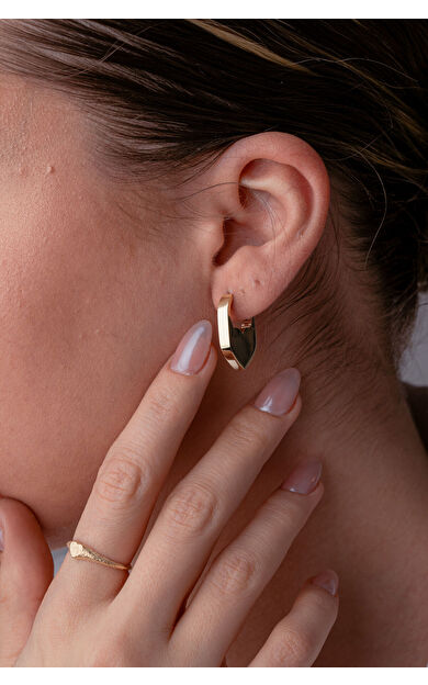 Kolyecik 14 Ayar Altın Kalp Küpe