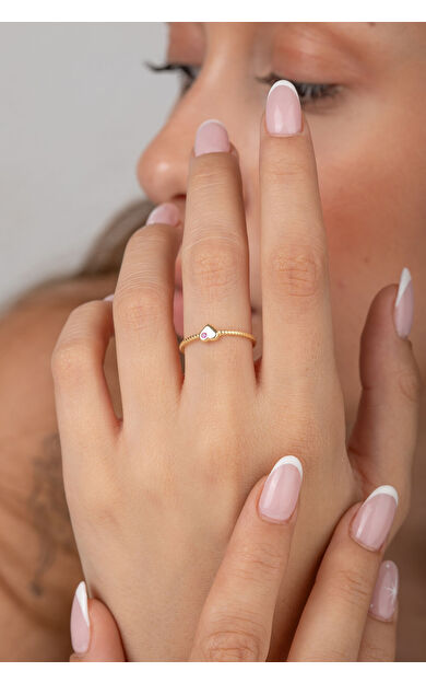 Kolyecik 14 Ayar Altın Kalp Yüzük