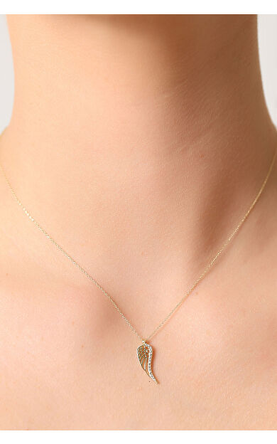 Kolyecik 14 Ayar Altın Kanat Kolye