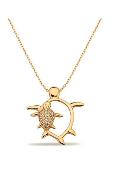 Kolyecik 14 Ayar Altın Kaplumbağ Kolye