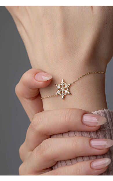 Kolyecik 14 Ayar Altın Kartanesi Bileklik