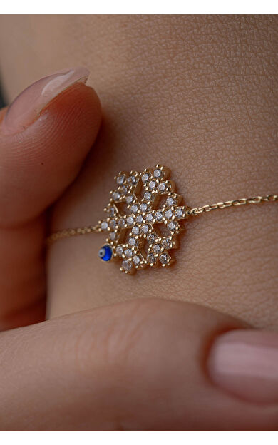 Kolyecik 14 Ayar Altın Kartanesi Bileklik