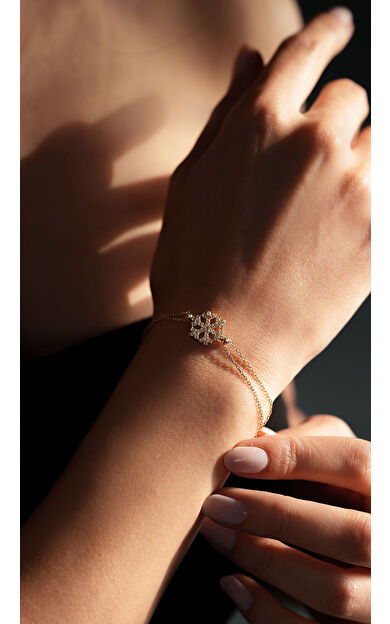 Kolyecik 14 Ayar Altın Kartanesi Bileklik