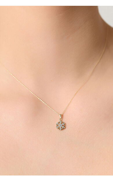 Kolyecik 14 Ayar Altın Kartanesi Kolye