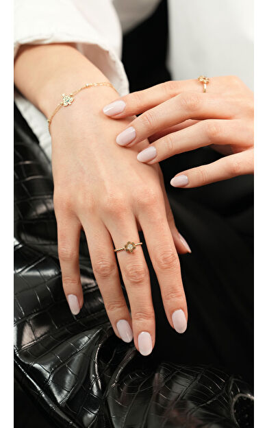 Kolyecik 14 Ayar Altın Kartanesi Yüzük