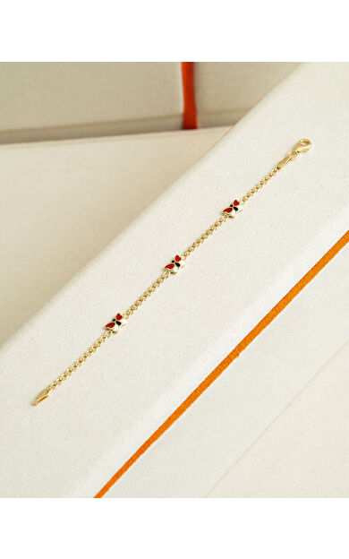 Kolyecik 14 Ayar Altın Kelebek Figürlü Künye