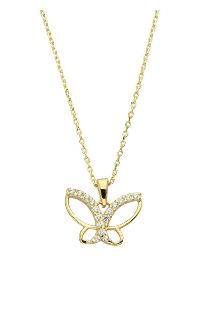 Kolyecik 14 Ayar Altın Kelebek Kolye