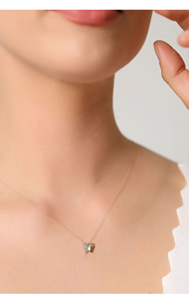 Kolyecik 14 Ayar Altın Kelebek Kolye