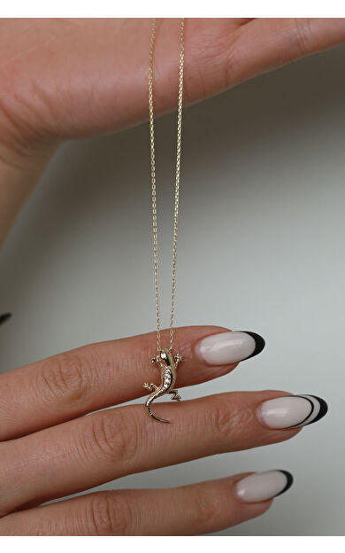 Kolyecik 14 Ayar Altın Kertenkele Kolye