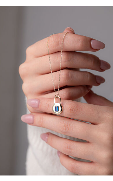 Kolyecik 14 Ayar Altın Kilit Kolye