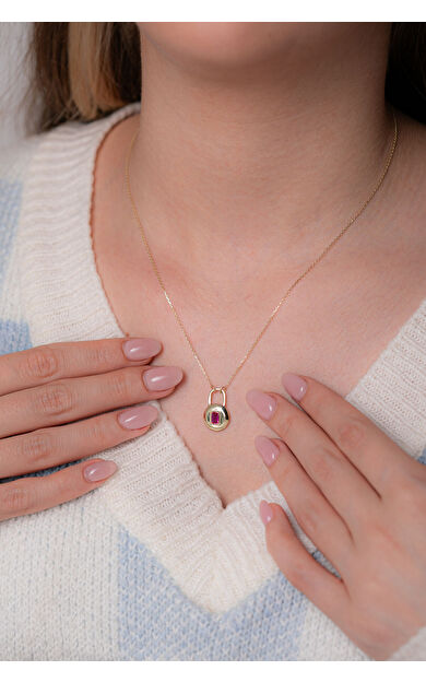 Kolyecik 14 Ayar Altın Kilit Kolye