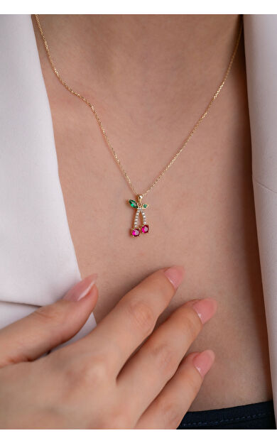 Kolyecik 14 Ayar Altın Kiraz Kolye