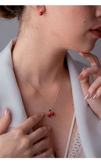 Kolyecik 14 Ayar Altın Kiraz Kolye