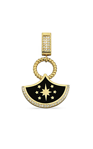 Kolyecik 14 Ayar Altın Mineli Kuzey Yıldızı Kolye Ucu