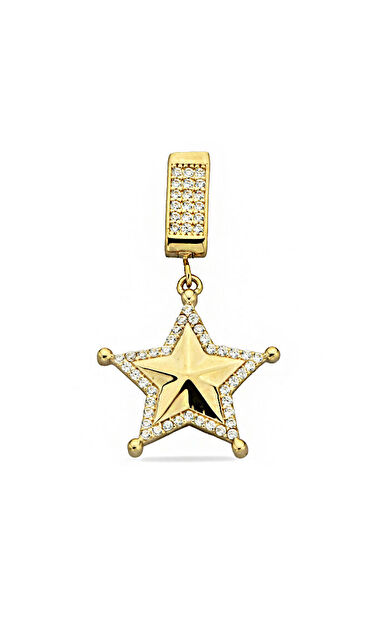 Kolyecik 14 Ayar Altın Yıldız Kolye Ucu