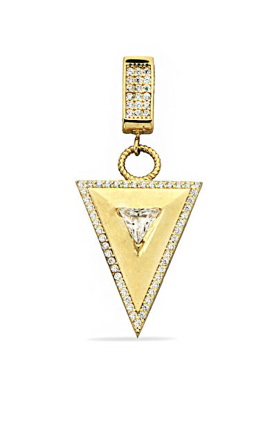 Kolyecik 14 Ayar Altın Piramit Kolye Ucu