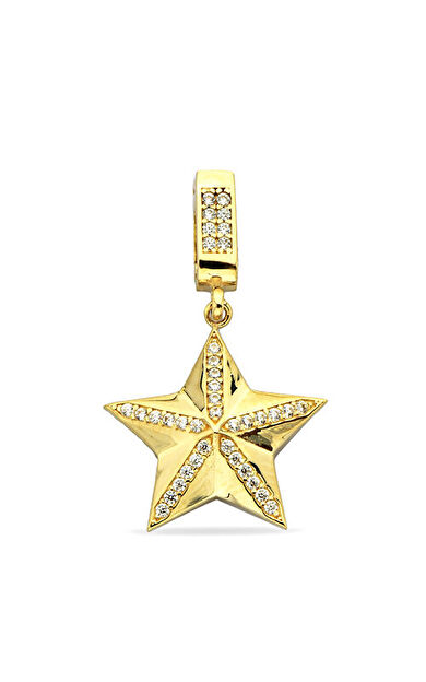 Kolyecik 14 Ayar Altın Yıldız Kolye Ucu