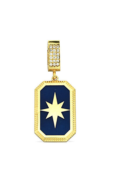 Kolyecik 14 Ayar Altın Kuzey Yıldızı Kolye Ucu