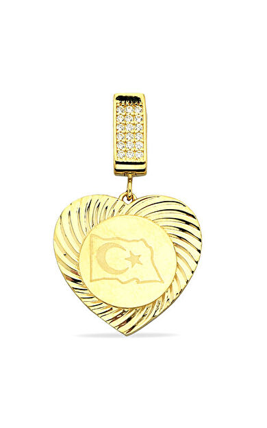 Kolyecik 14 Ayar Altın Kalp Kolye Ucu