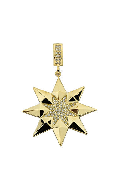 Kolyecik 14 Ayar Altın Yıldız Kolye Ucu