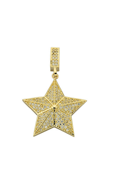 Kolyecik 14 Ayar Altın Yıldız Kolye Ucu