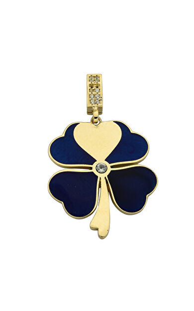 Kolyecik 14 Ayar Altın Yonca Kolye Ucu