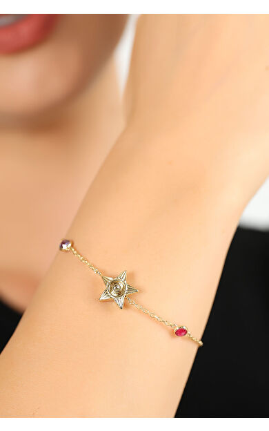 Kolyecik 14 Ayar Altın Kozmik Bileklik