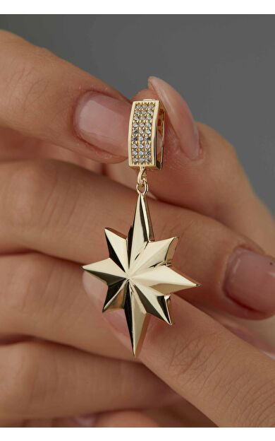 Kolyecik 14 Ayar Altın Kutup Yıldızı Kolye Ucu