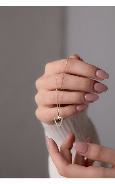 Kolyecik 14 Ayar Altın Kuzey Yıldızı Kolye