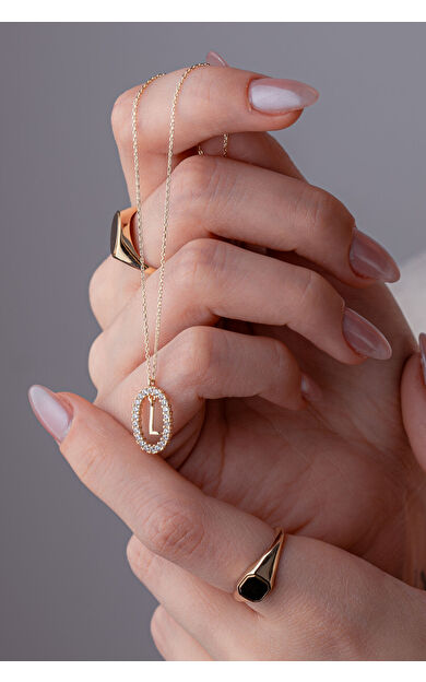 Kolyecik 14 Ayar Altın L Harf Kolye