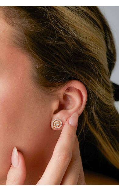 Kolyecik 14 Ayar Altın Lava Küpe