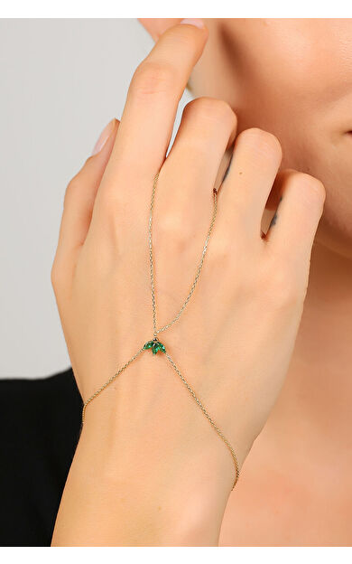 Kolyecik 14 Ayar Altın Lotus Kişiselleştirilebilir Taşlı Şahmeran