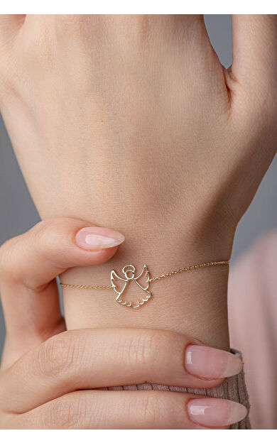 Kolyecik 14 Ayar Altın Melek Bileklik