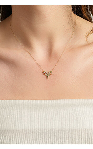 Kolyecik 14 Ayar Altın Melek Kolye