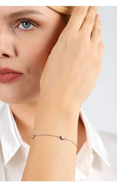 Kolyecik 14 Ayar Altın Mineli Göz Bileklik