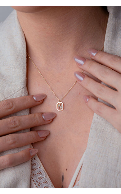 Kolyecik 14 Ayar Altın N Harf Kolye