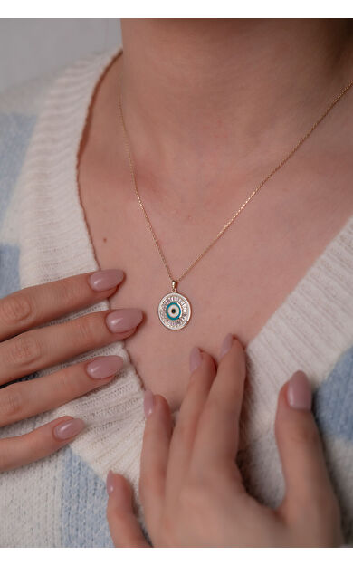 Kolyecik 14 Ayar Altın Nazar Kolye