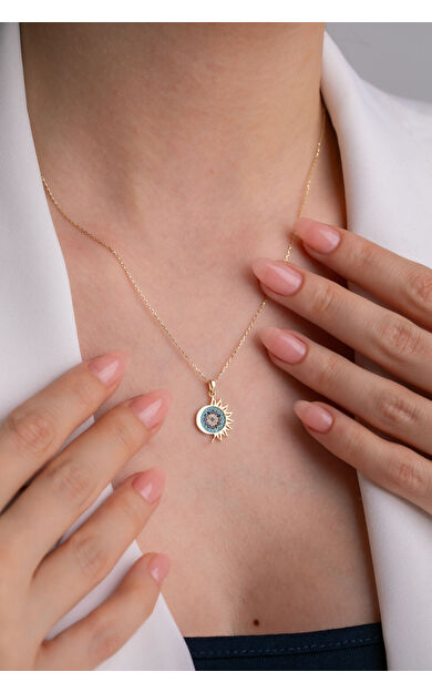 Kolyecik 14 Ayar Altın Nazar Kolye