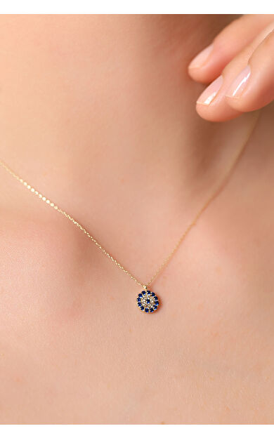 Kolyecik 14 Ayar Altın Nazar Kolye