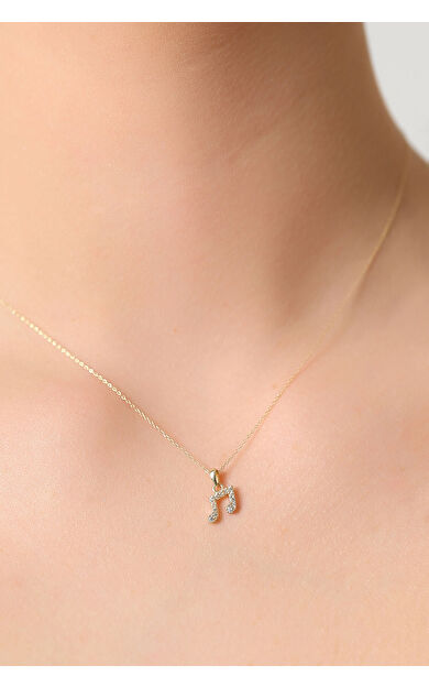 Kolyecik 14 Ayar Altın Nota Kolye