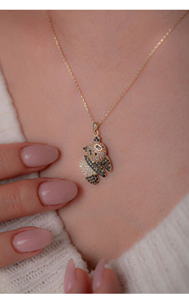 Kolyecik 14 Ayar Altın Panda Kolye